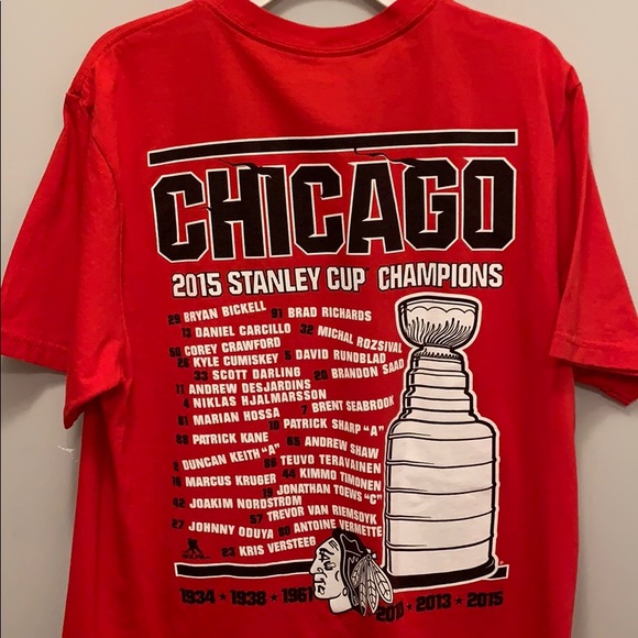 Chicago Blackhawks 2015 championship t -shirt. - Picture 4 of 6